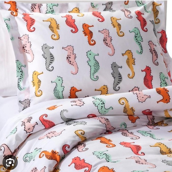Pillowfort Bedding Pillow Fort Seahorse Twin Size Comforter And